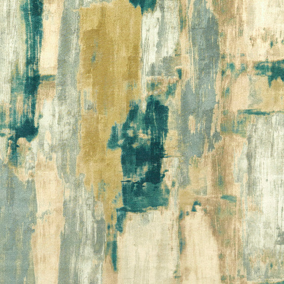 Clarke & Clarke Lagna Woven Metallic Jacquard Fabric Teal