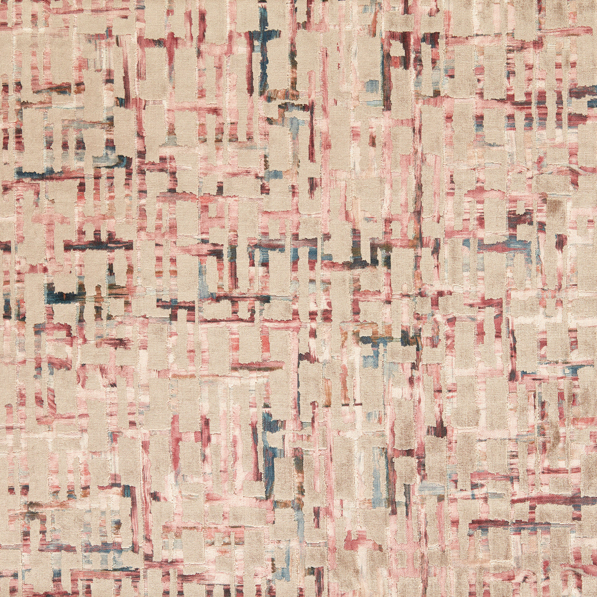 Clarke & Clarke Quadrata Velvet Fabric Blush Natural