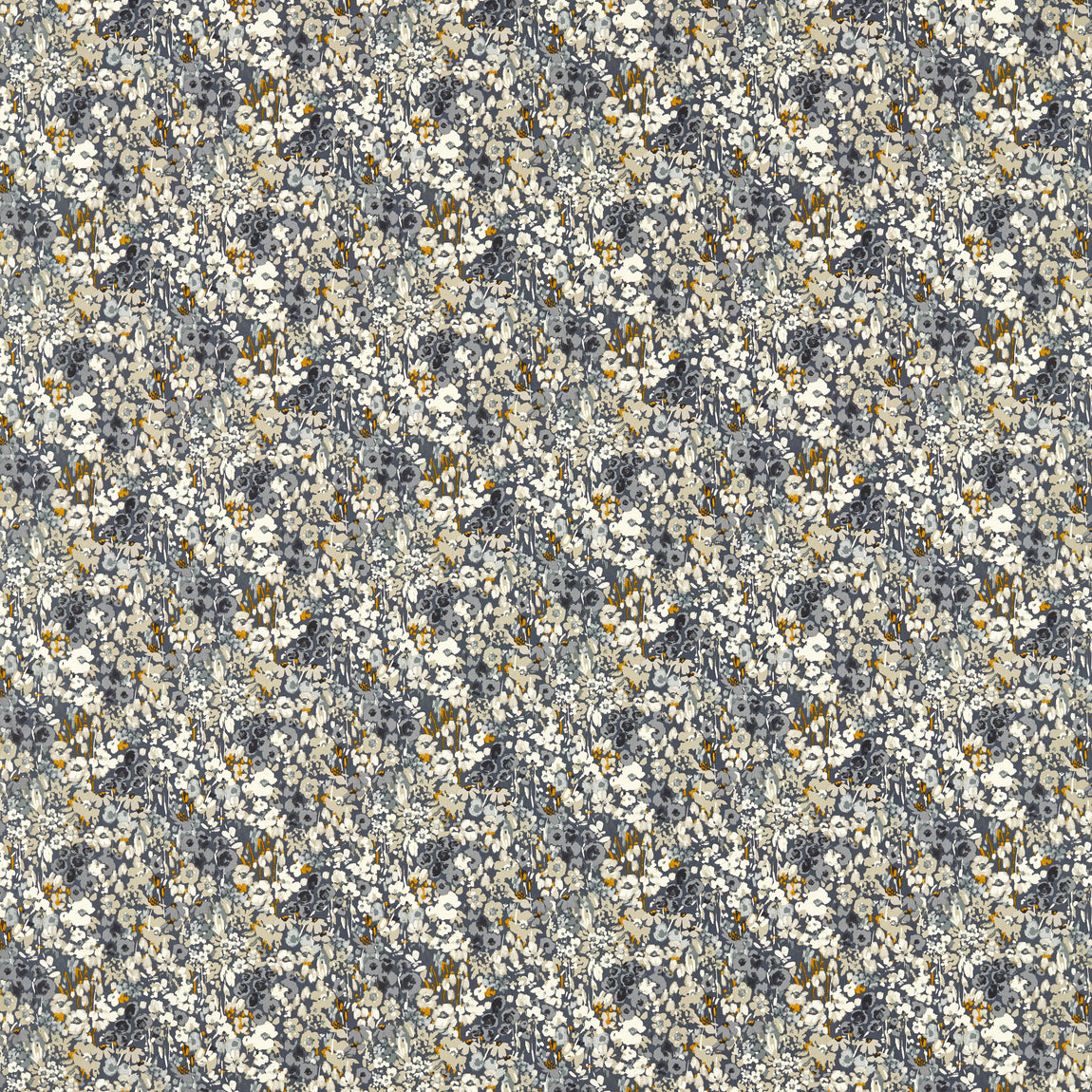 Clarke & Clarke Ennerdale Fabric Denim Saffron