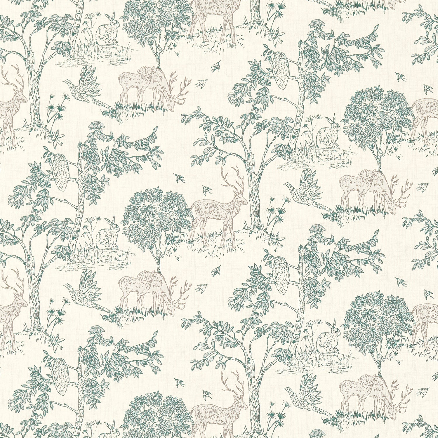 Clarke & Clarke Rivington Fabric Teal