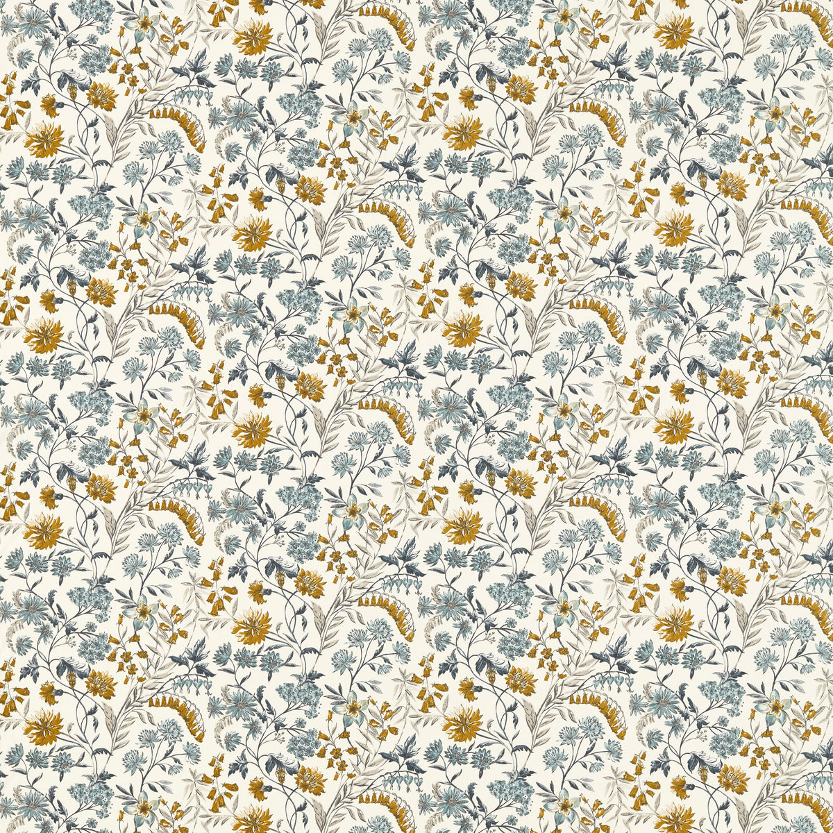 Clarke & Clarke Whinfell Fabric Safron Mineral