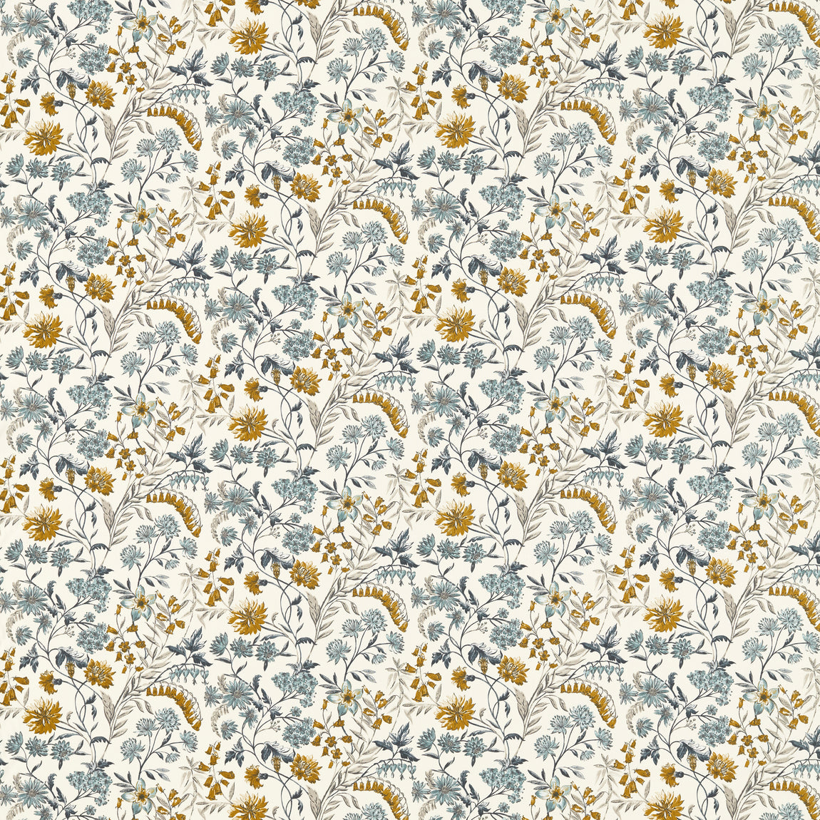 Clarke & Clarke Whinfell Fabric Safron Mineral