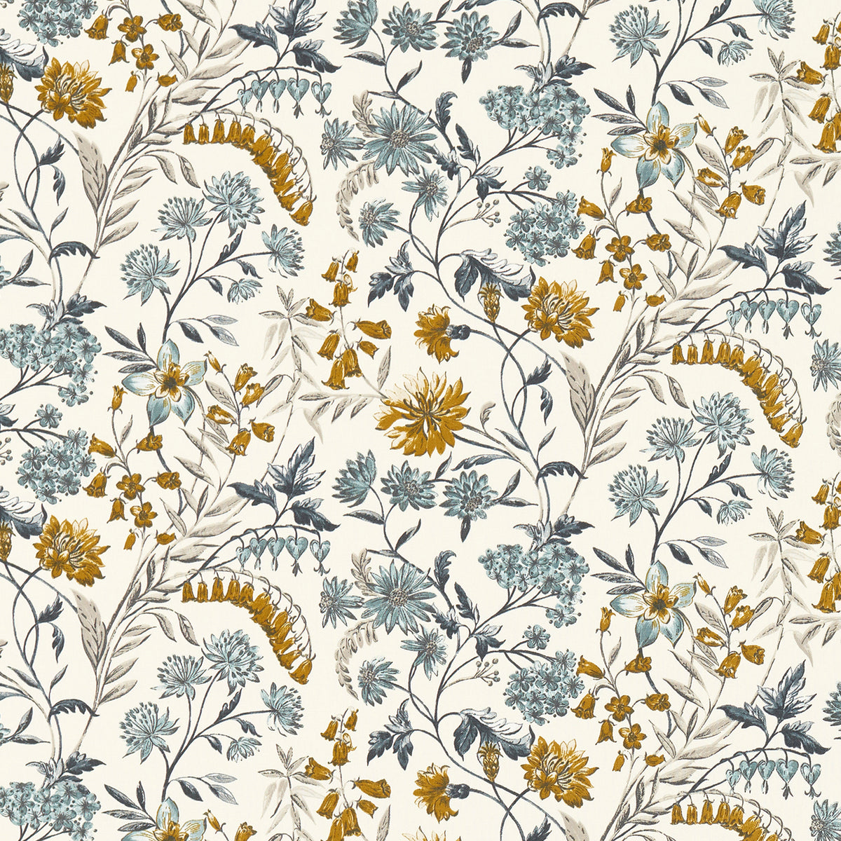 Clarke & Clarke Whinfell Fabric Safron Mineral