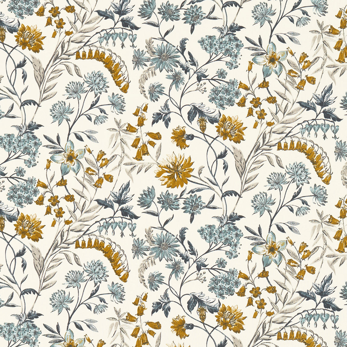 Clarke & Clarke Whinfell Fabric Safron Mineral