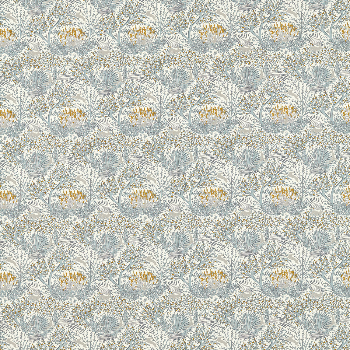 Clarke & Clarke Wilderwood Fabric Denim