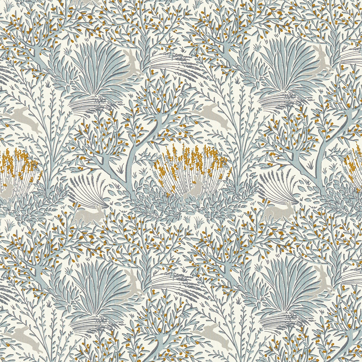 Clarke & Clarke Wilderwood Fabric Denim