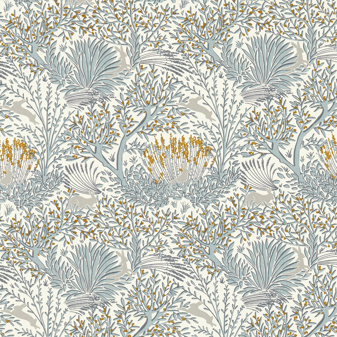 Clarke & Clarke Wilderwood Fabric Denim