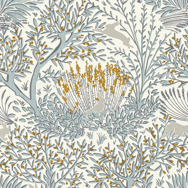 Clarke & Clarke Wilderwood Fabric Denim