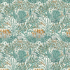 Clarke & Clarke Wilderwood Fabric Teal Spice