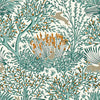 Clarke & Clarke Wilderwood Fabric Teal Spice