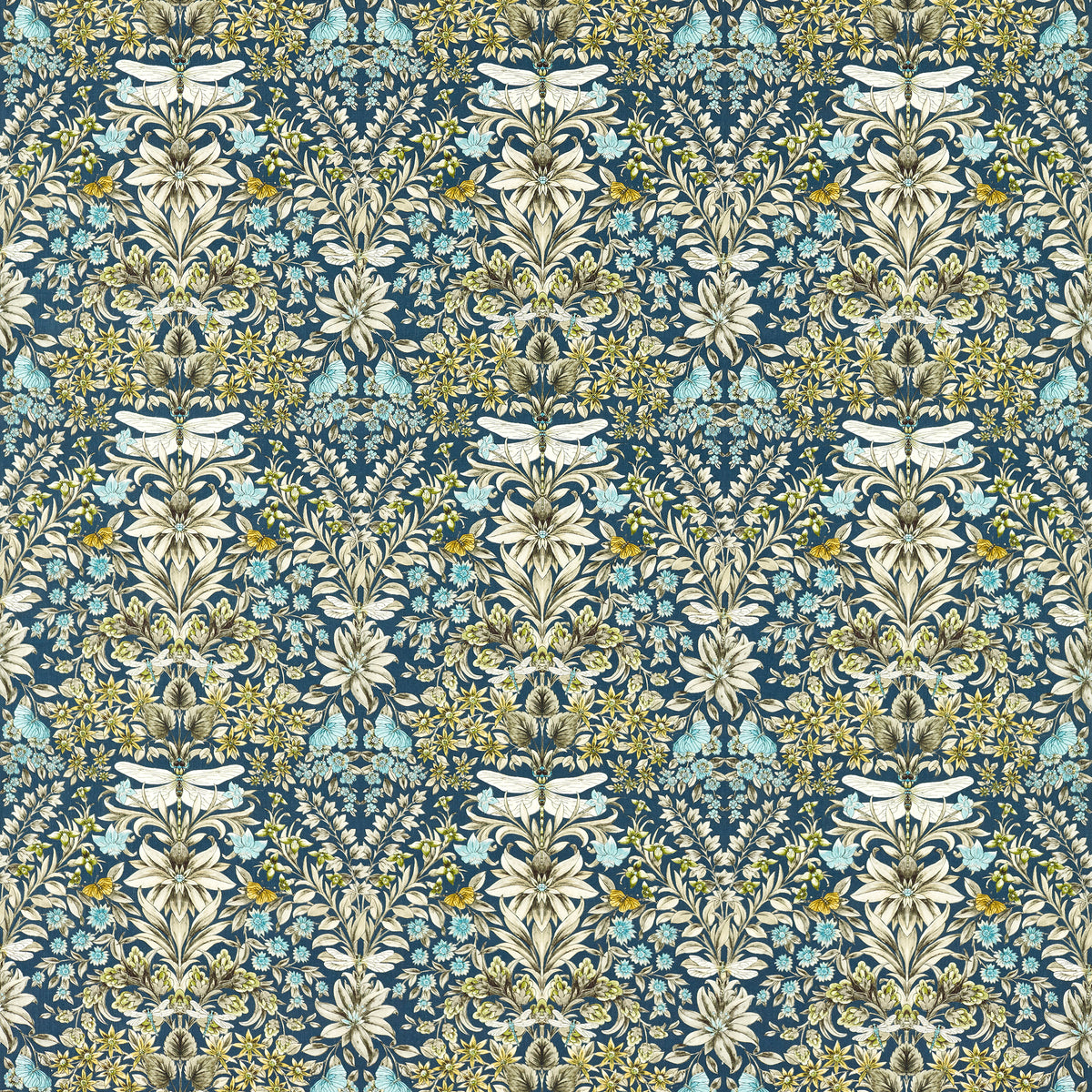 Clarke & Clarke Mirabell Fabric Midnight