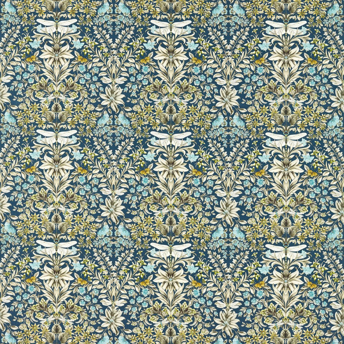 Clarke & Clarke Mirabell Fabric Midnight