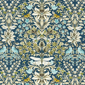 Clarke & Clarke Mirabell Fabric Midnight