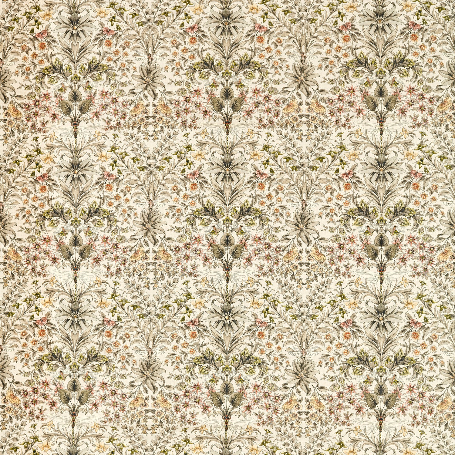Clarke & Clarke Mirabell Fabric Natural Blush