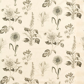 Clarke & Clarke Roseraie Fabric Charcoal