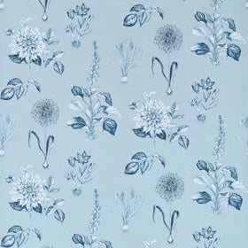 Clarke & Clarke Roseraie Fabric Denim