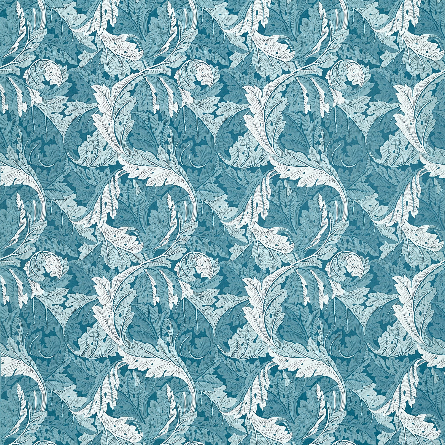 William Morris Acanthus Jacquard Fabric Denim