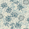 William Morris Mallow Jacquard Fabric Midnight Denim