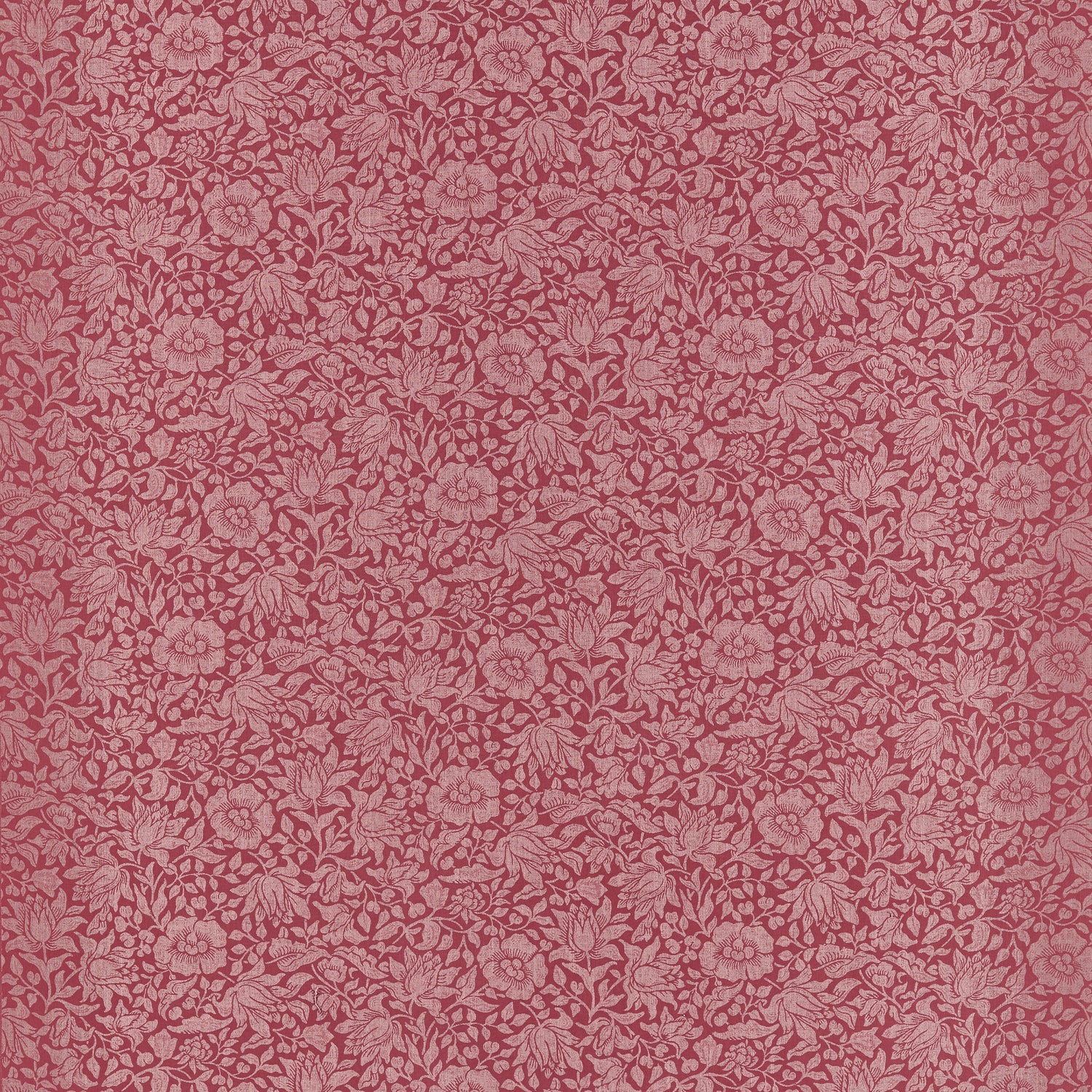 William Morris Mallow Weave Fabric Plum