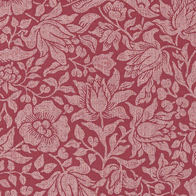 William Morris Mallow Weave Fabric Plum
