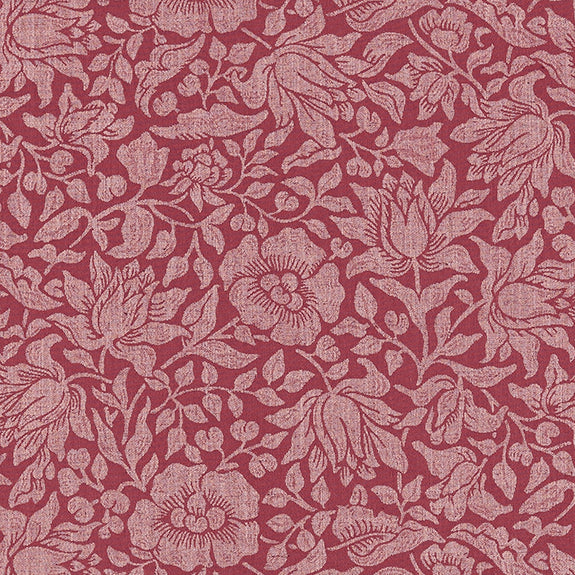 William Morris Mallow Weave Fabric Plum