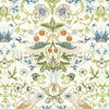 William Morris Strawberry Thief Embroidery Fabric Apple Blue