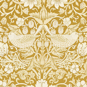William Morris Strawberry Thief Jacquard Fabric Chartreuse