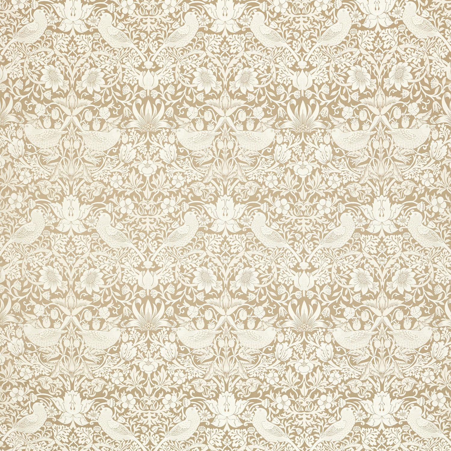 William Morris Strawberry Thief Jacquard Fabric Linen