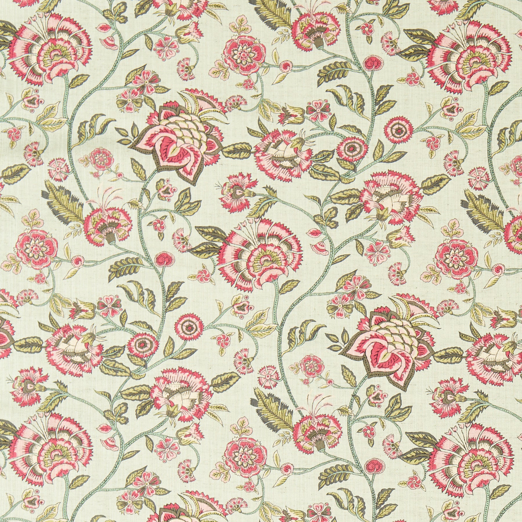 Clarke & Clarke Barmeri Fabric Sage Blush