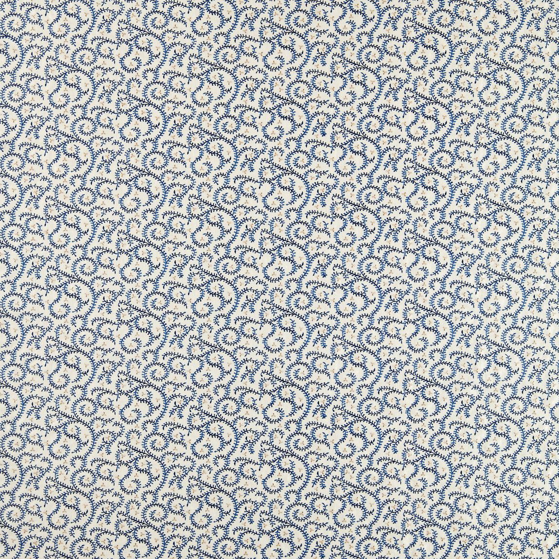 Clarke & Clarke Buta Embroidered Fabric Ink