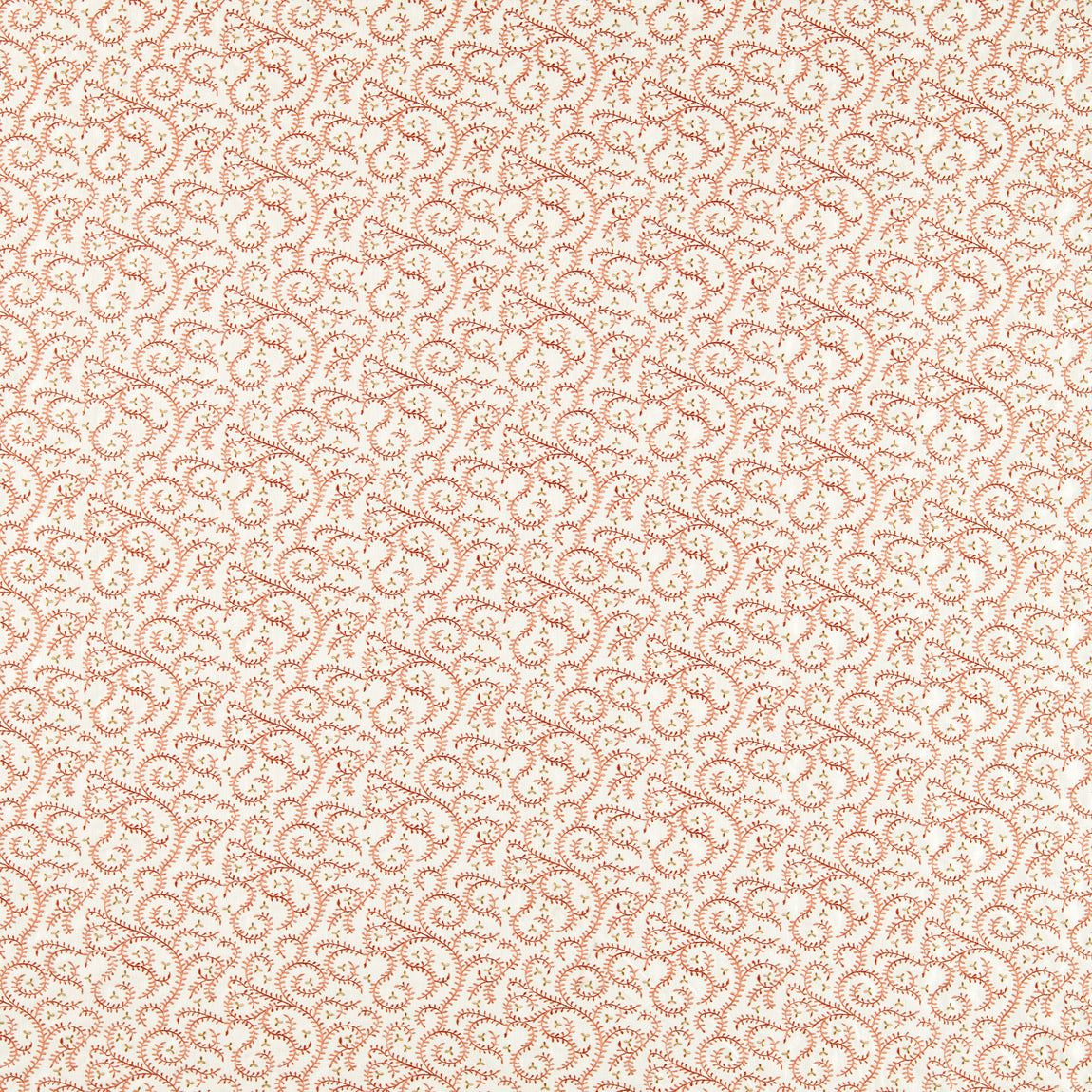 Clarke & Clarke Buta Embroidered Fabric Spice