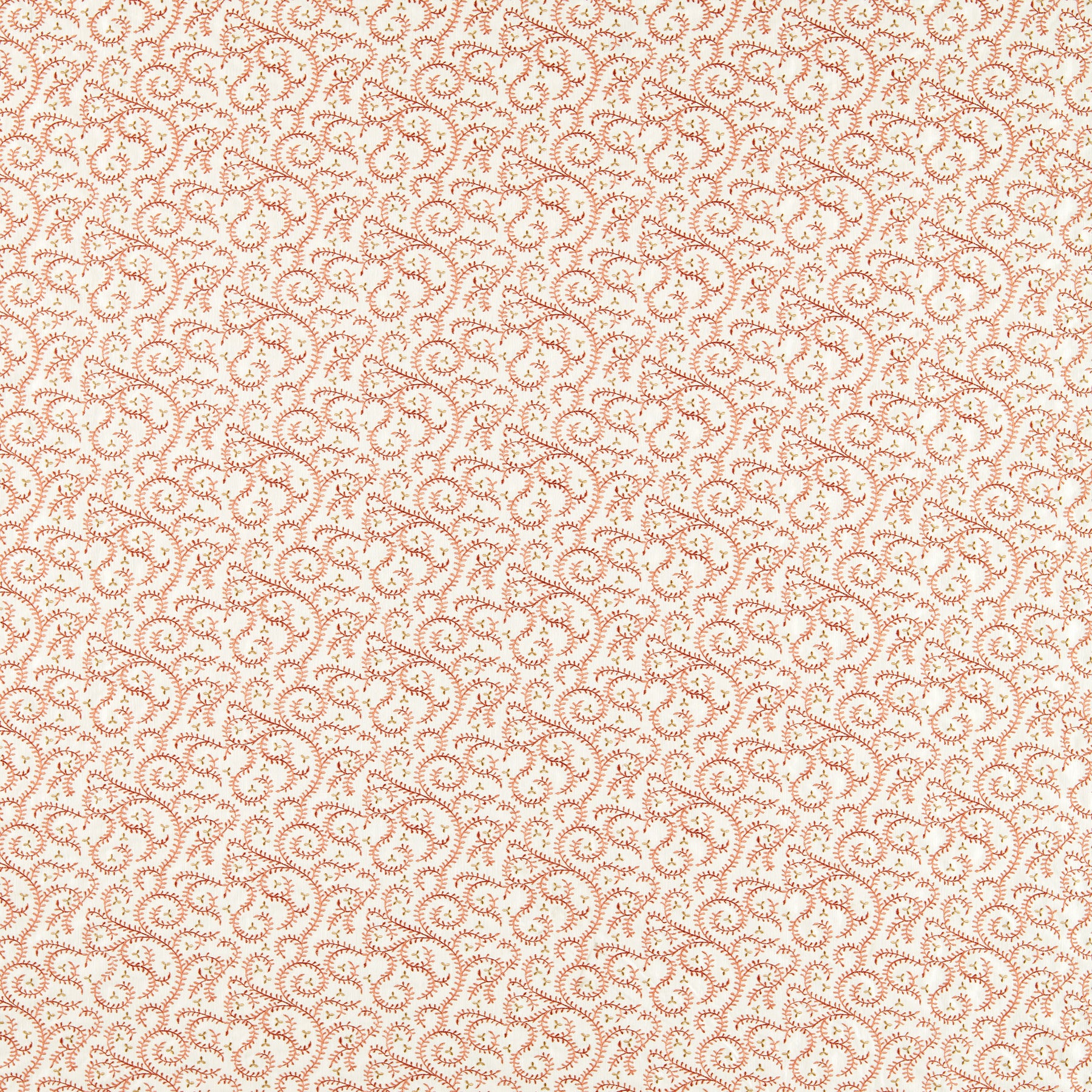 Clarke & Clarke Buta Embroidered Fabric Spice