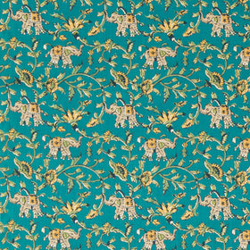 Clarke & Clarke Hathi Fabric Teal