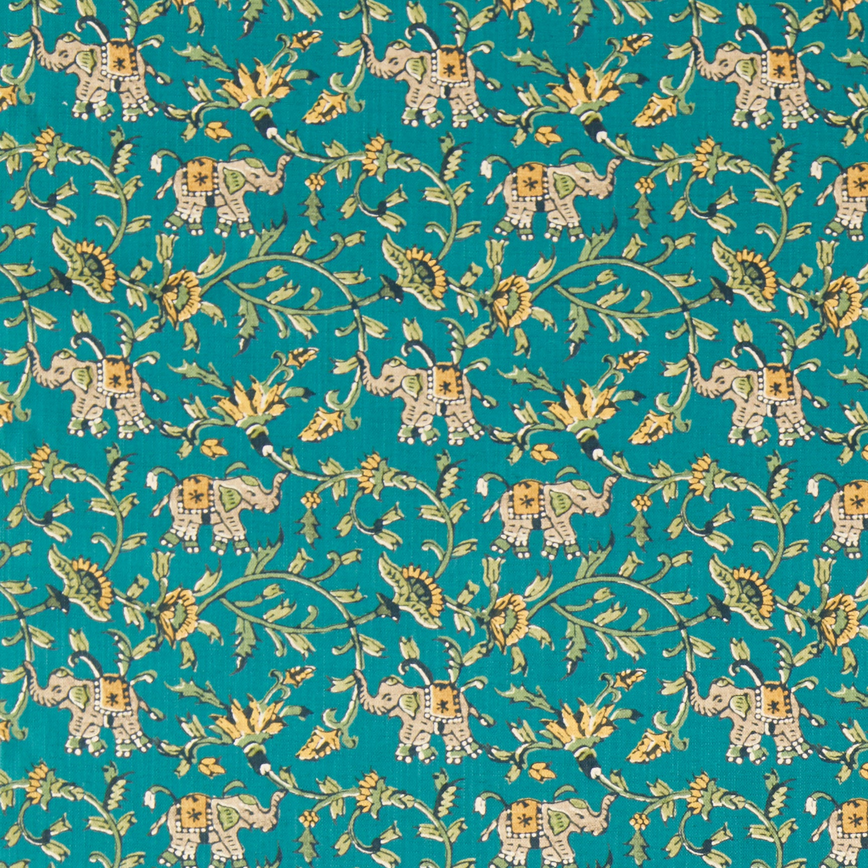Clarke & Clarke Hathi Fabric Teal