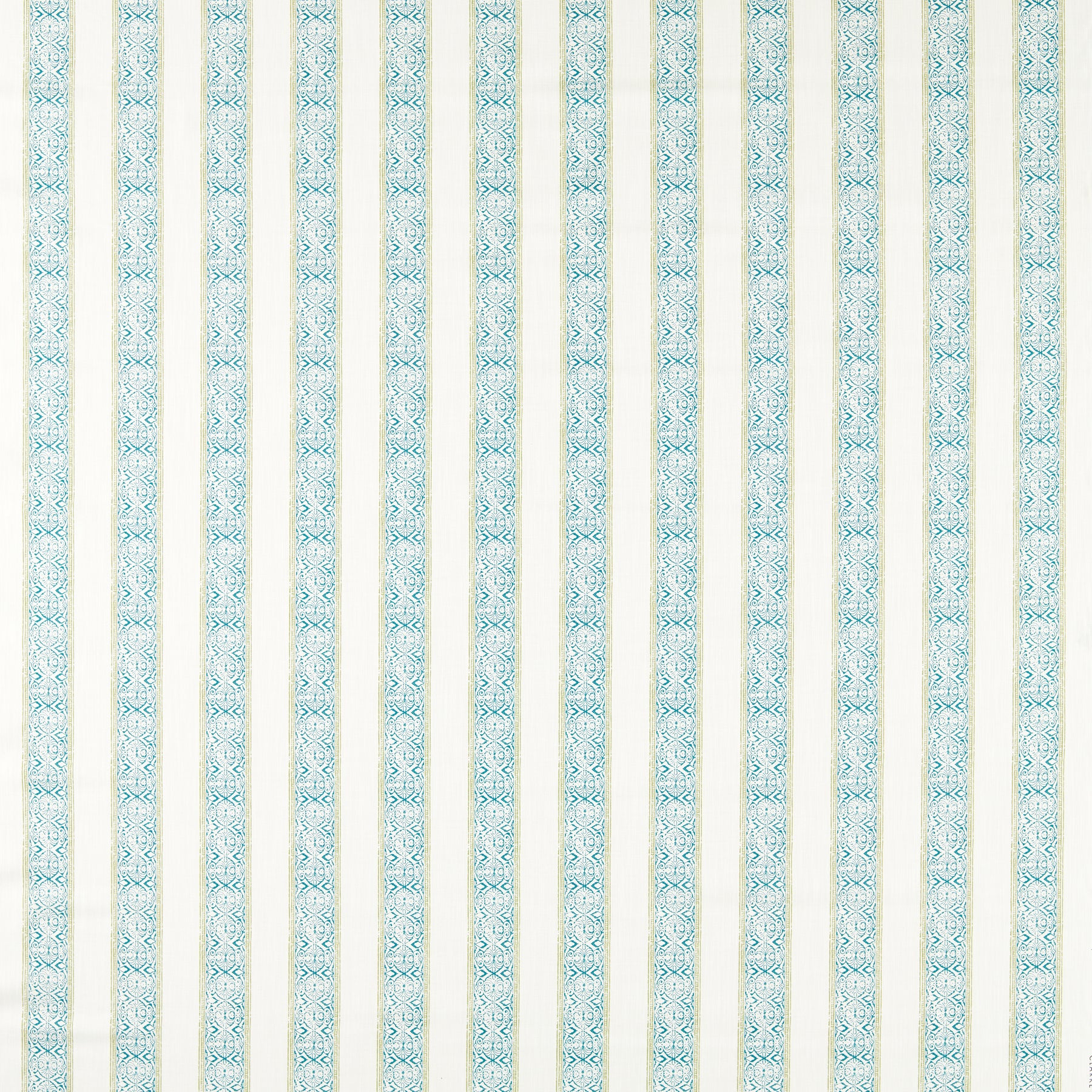 Clarke & Clarke Kalamkari Fabric Teal