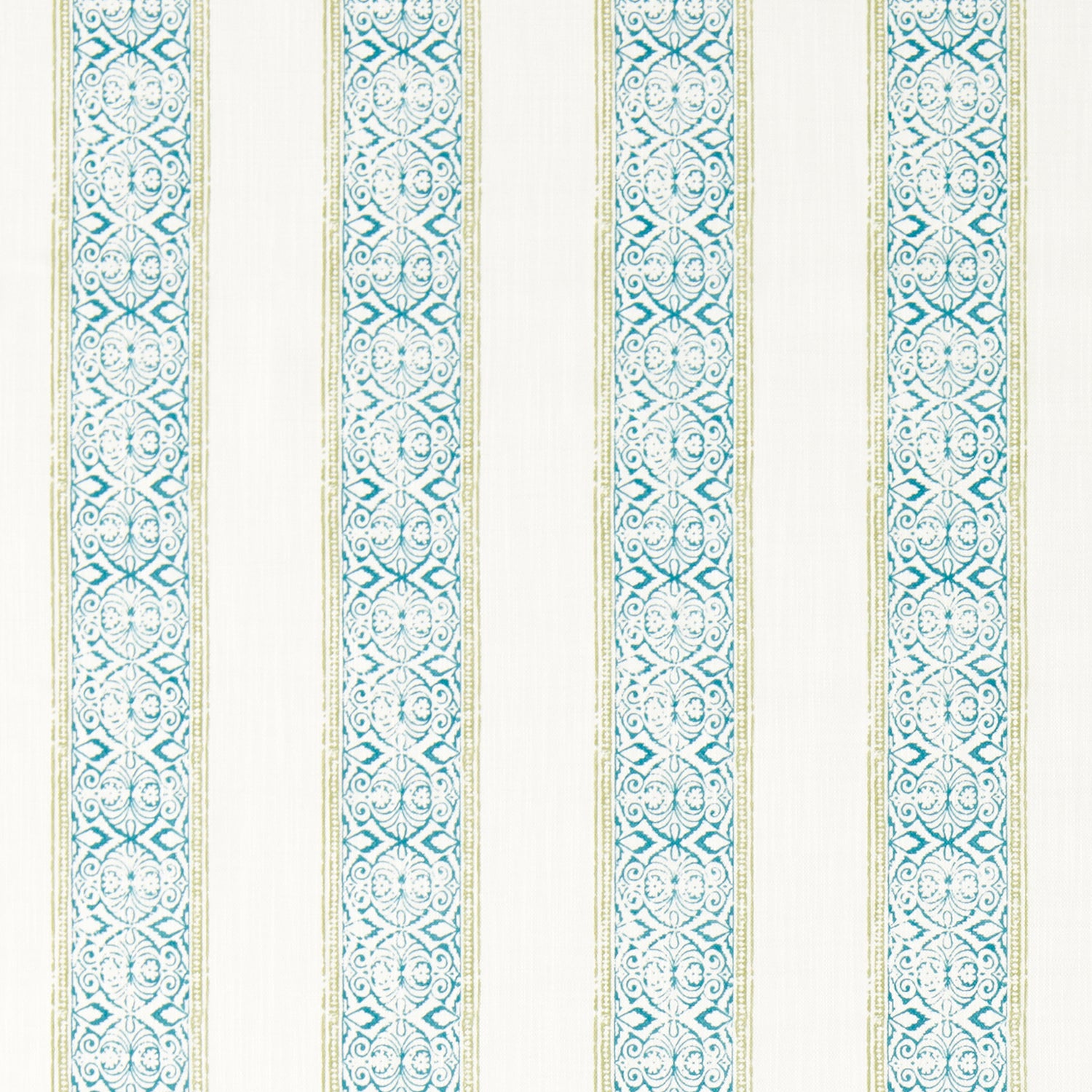 Clarke & Clarke Kalamkari Fabric Teal