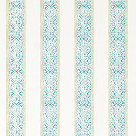 Clarke & Clarke Kalamkari Fabric Teal