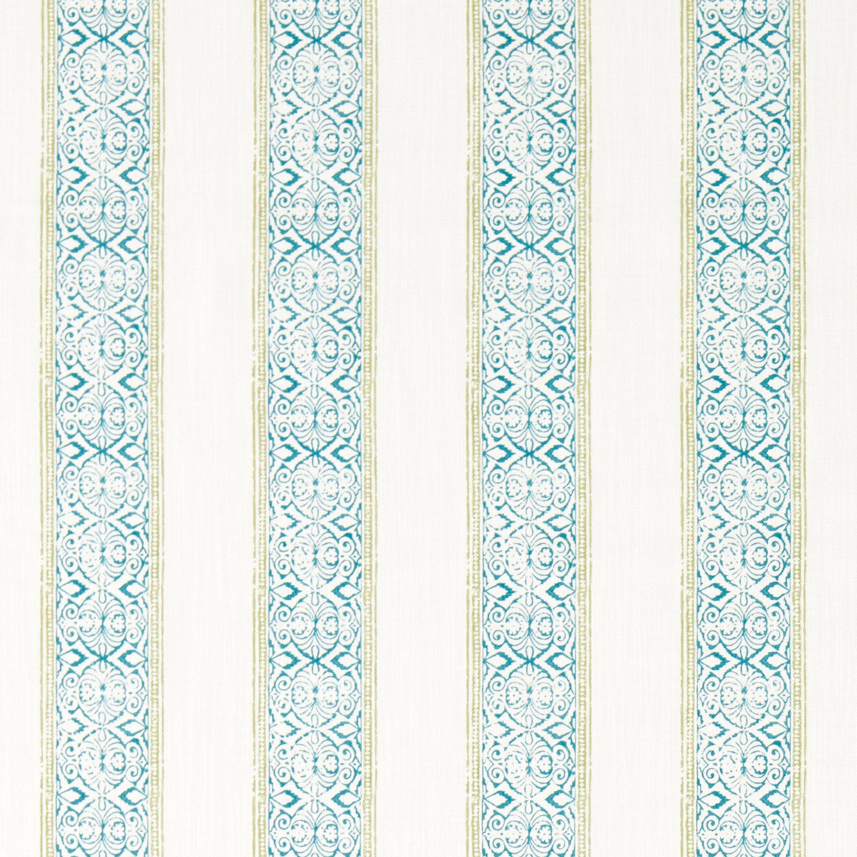 Clarke & Clarke Kalamkari Fabric Teal