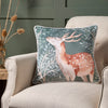 Dreams & Drapes Forest Animals Velvet Filled Cushion 43cm x 43cm Green