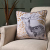 Dreams & Drapes Forest Animals Velvet Filled Cushion 43cm x 43cm Grey