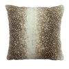 Paoletti Fawn Faux Fur 50cm x 50cm Filled Cushion Brown