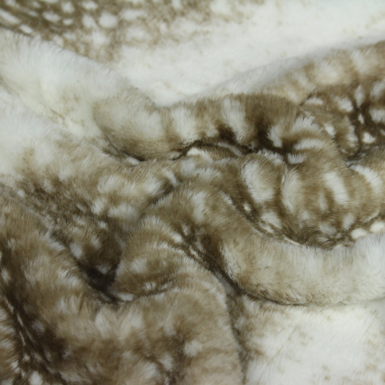 Paoletti Fawn Faux Fur 130cm x 180cm Throw Brown