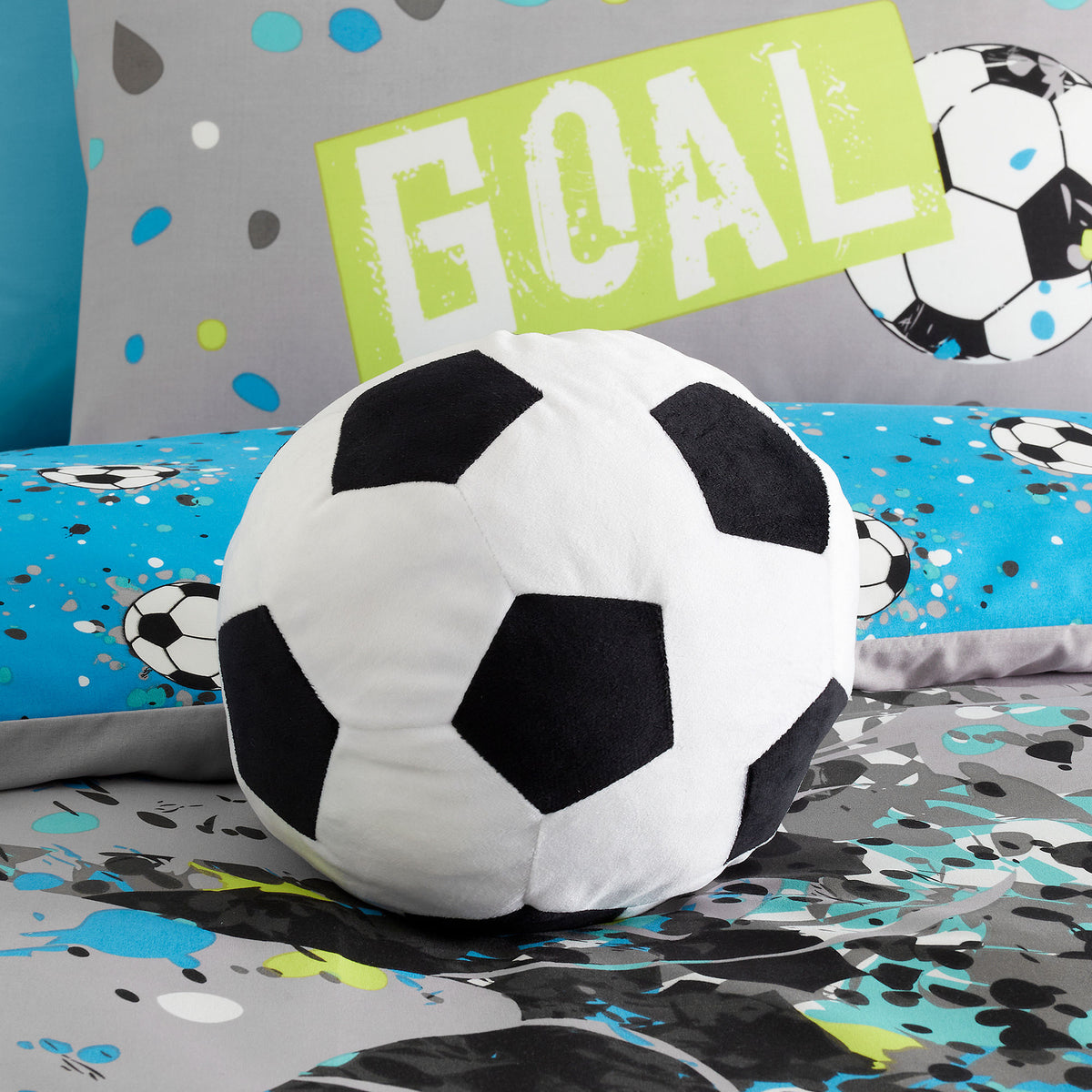 Bedlam Football 3D Soft Touch Filled Cushion Black