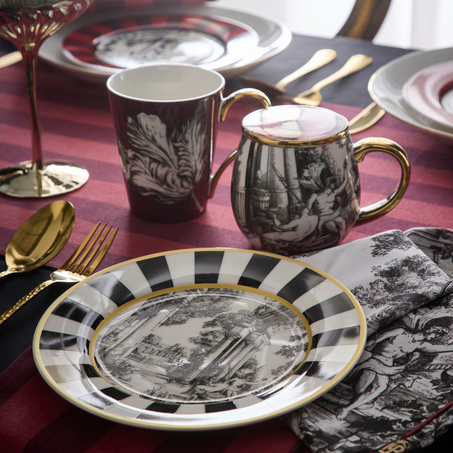 Laurence Llewelyn-Bowen Festivo Porcelain 4 Pack Side Plates Multi