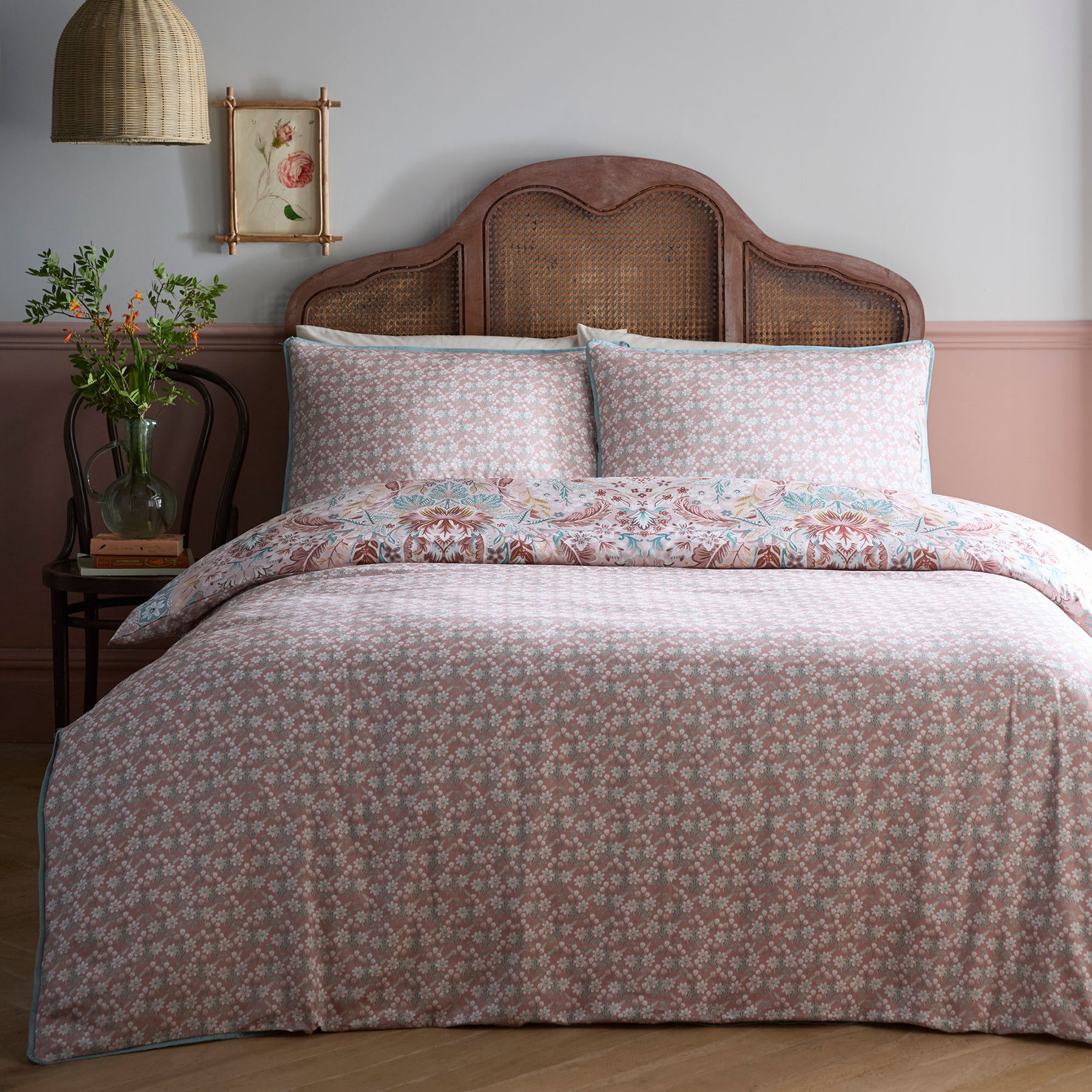 Appletree Floral Damask Duvet Cover Bedding Set Multi