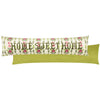 Feeoni Home Sweet Home Velvet 90cm x 20cm Draught Excluder Willow Green