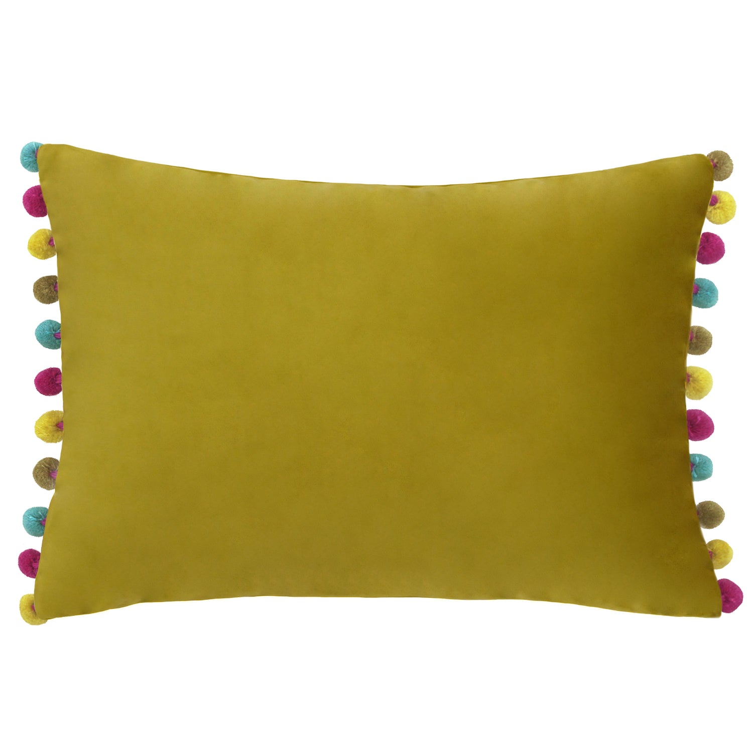 Paoletti Fiesta Velvet Filled Cushion 35cm x 50cm Bamboo Multi