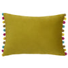 Paoletti Fiesta Velvet Filled Cushion 35cm x 50cm Bamboo Multi