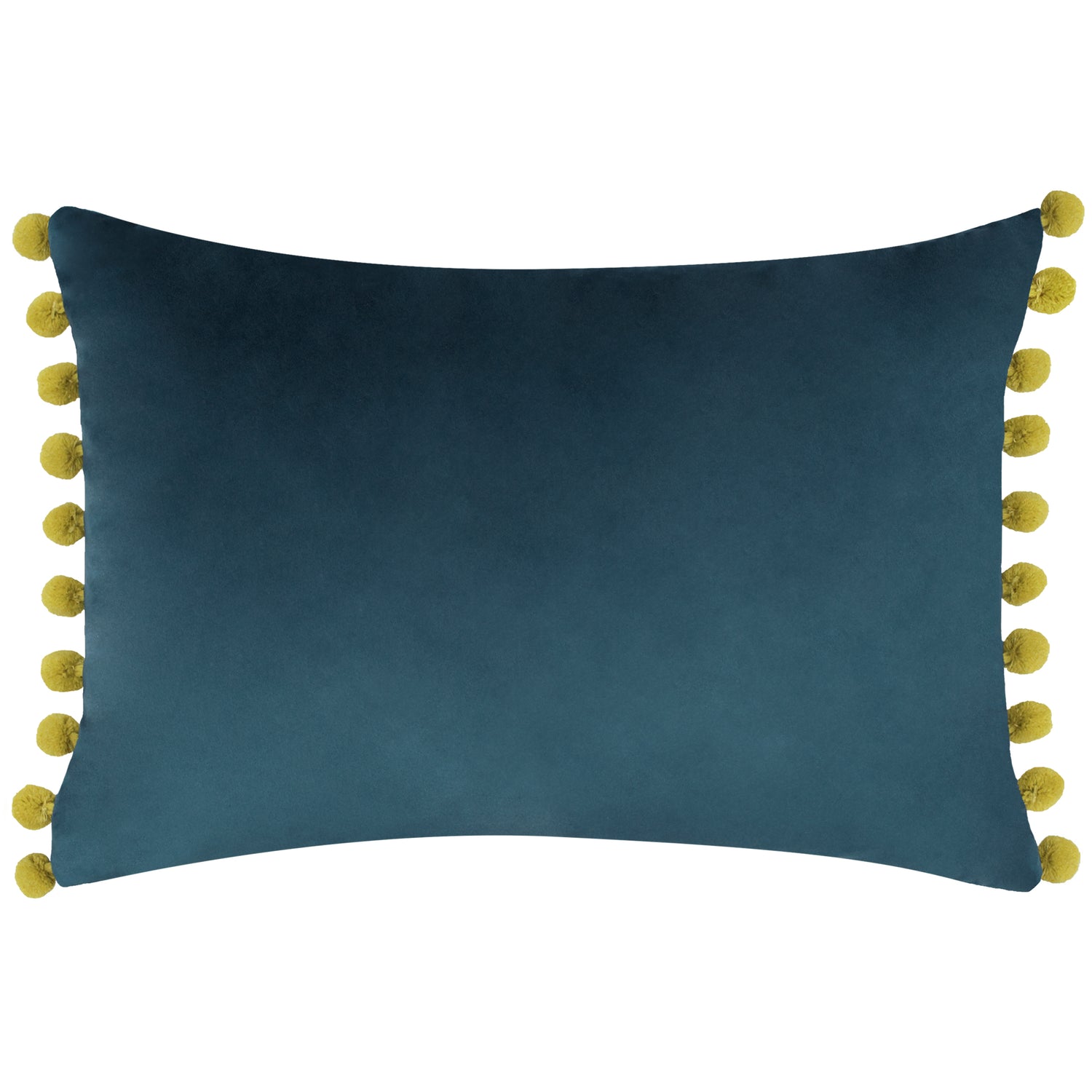 Paoletti Fiesta Velvet Filled Cushion 35cm x 50cm Indigo Olive