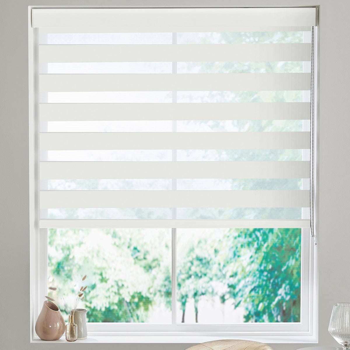 Carlisle Made to Measure Day Night Blind Ivory